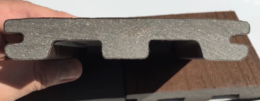 end cut of capped composite