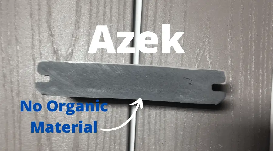 Azek, no organic material