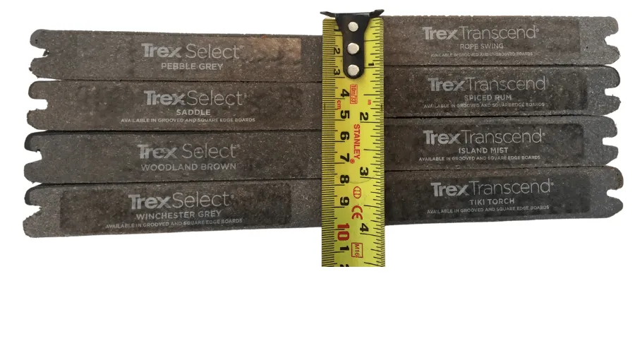 Trex Select transcend thickness comparision