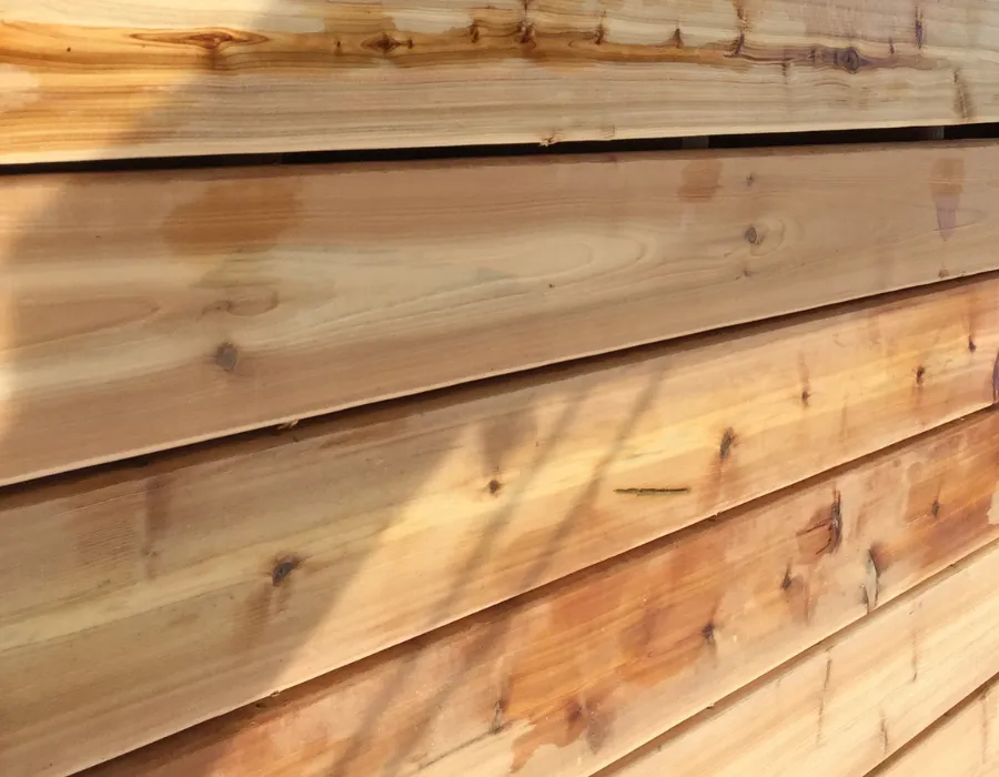 Unstainded cedar decking