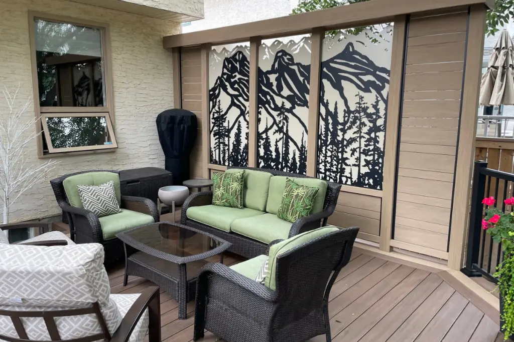 Patio Furniture Arranged on a TimberTech Deck