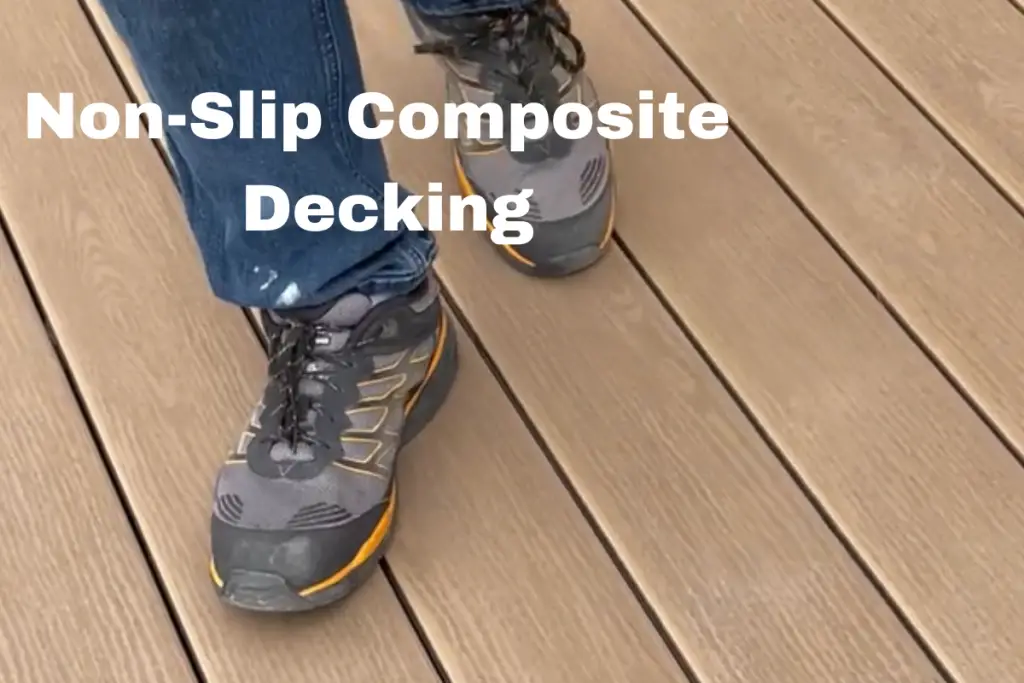 Walking on non-slip Decking