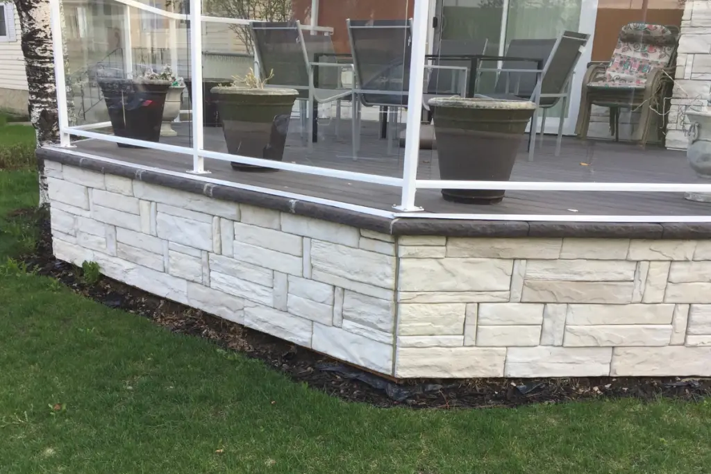 White Stone Deck Skirting