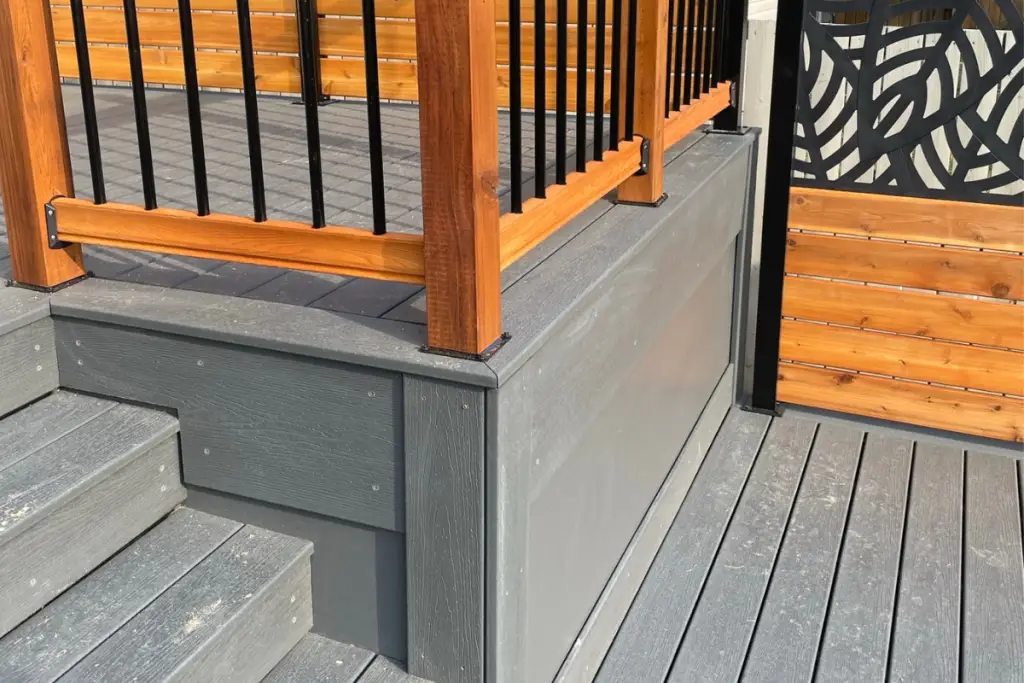 Composite Deck with Plywood Skirting