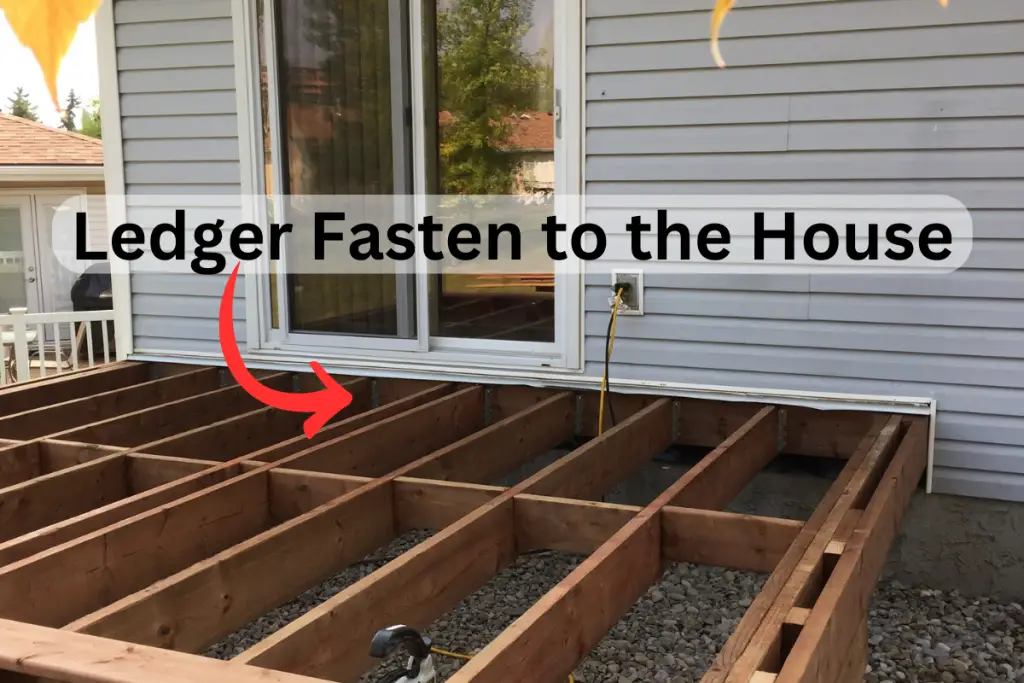 Deck Attached to House with a ledger