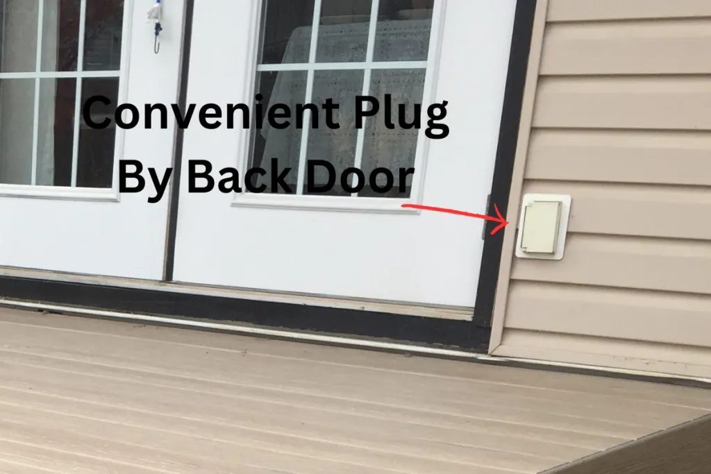 Electrical outlet on a deck